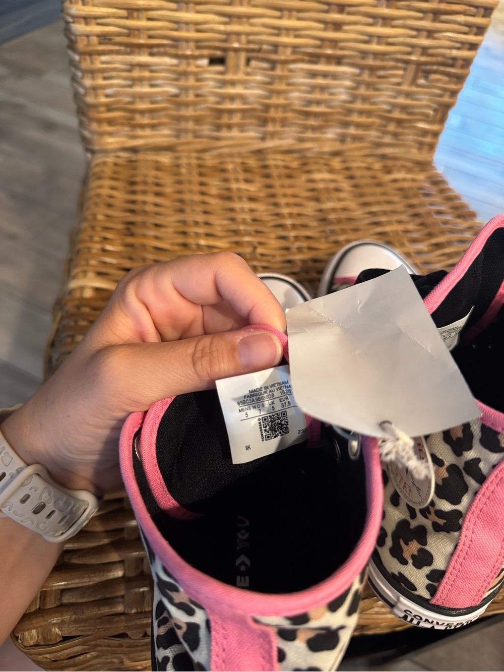 Converse Chuck Taylor All Star Leopard Print High Top - Pink Trim - Picture 7 of 7